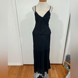 Sisley Made In Italy Sexy Romantic Maxi Halter Slip Dress Fit & Flare NEW W/Tags